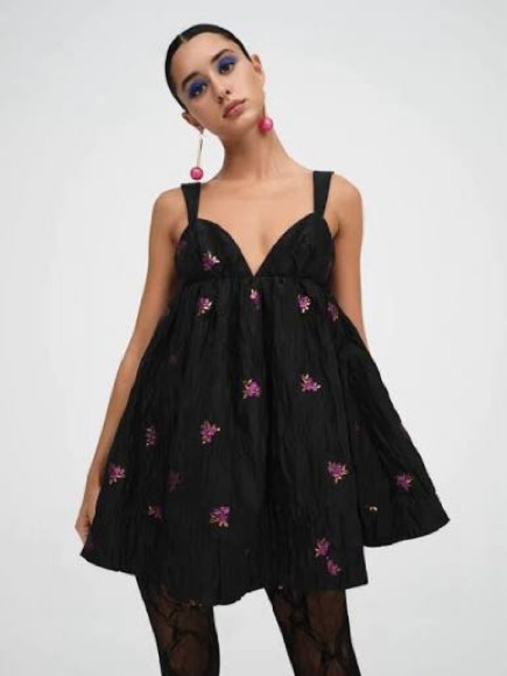 NWT For Love And Lemons Sachi Black Mini Dress - Picture 1 of 6
